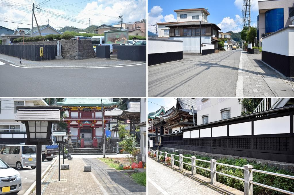都留市谷村町がかつての城下町テイストに! 塀や外壁が黒色に塗られ今月完成