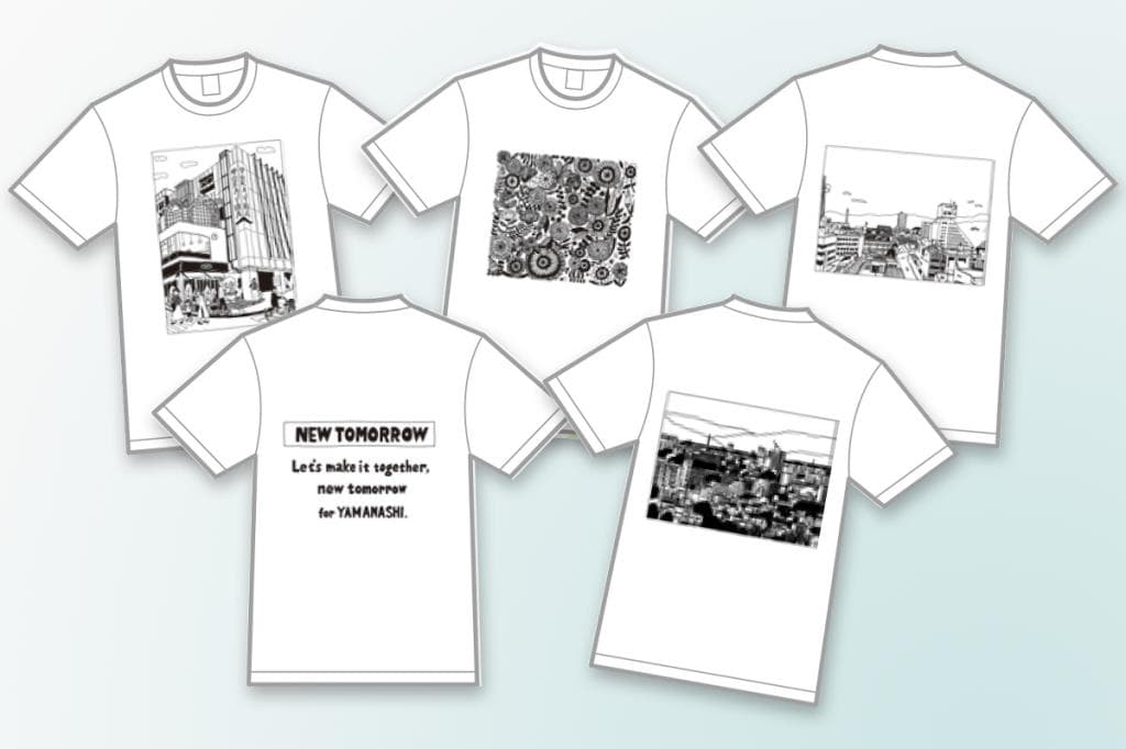 〈モモハナ×むろい×岡島×甲府商工会議所〉チャリティTシャツ17日(水)販売スタート!