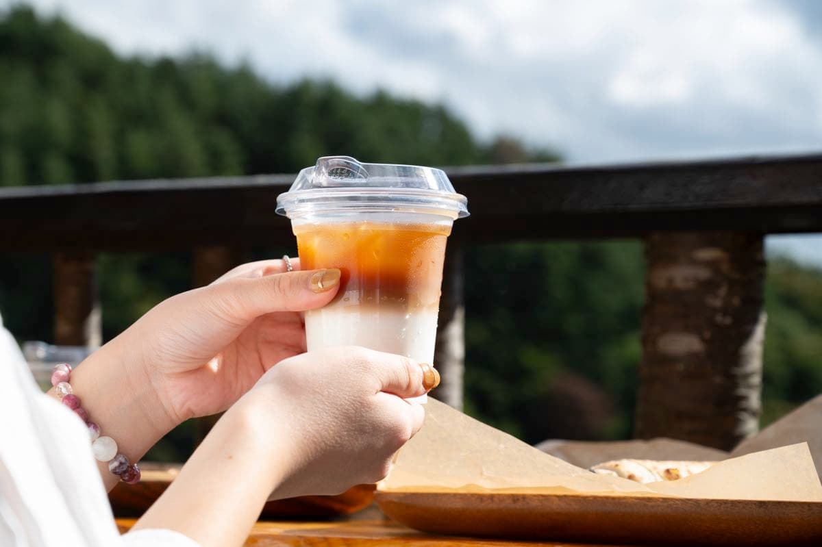 つながるCafé/富士山と河口湖が見える絶景テラス