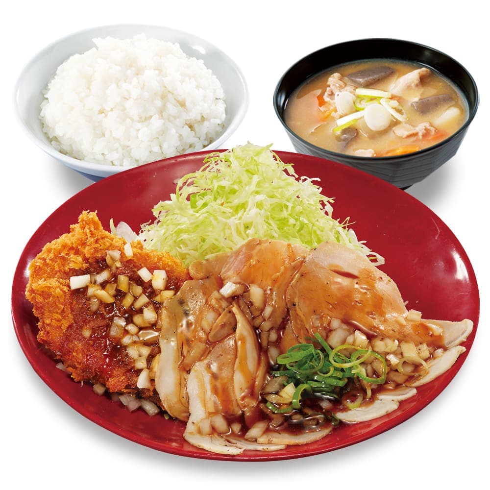 醤油ダレが効いたWポーク丼🐽✨