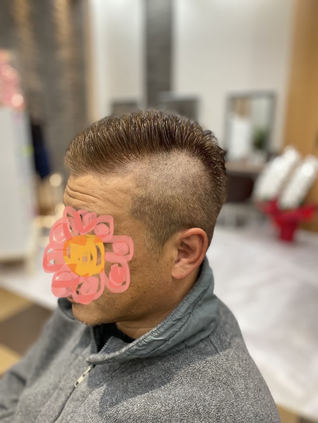 同じ髪型に!