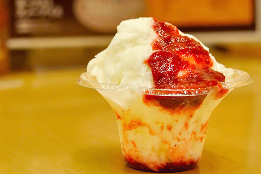 スパランドホテル内藤のふわふわスノーアイス