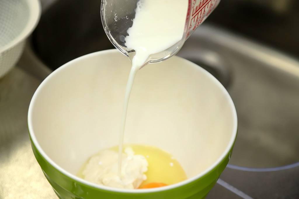 米粉のパンケーキ レシピ工程1