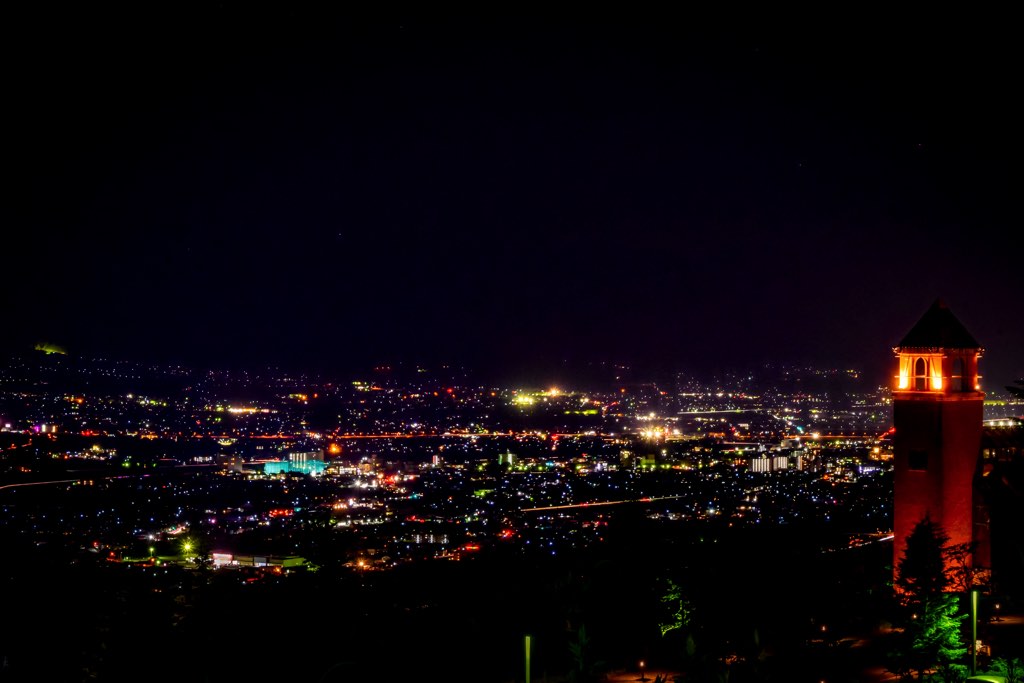 笛吹川フルーツ公園 恋人の聖地 夜景