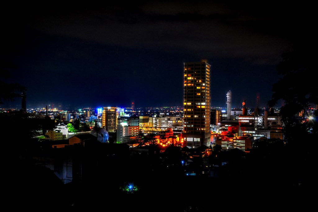 Kofu City Miharashidai Observation Square Night View