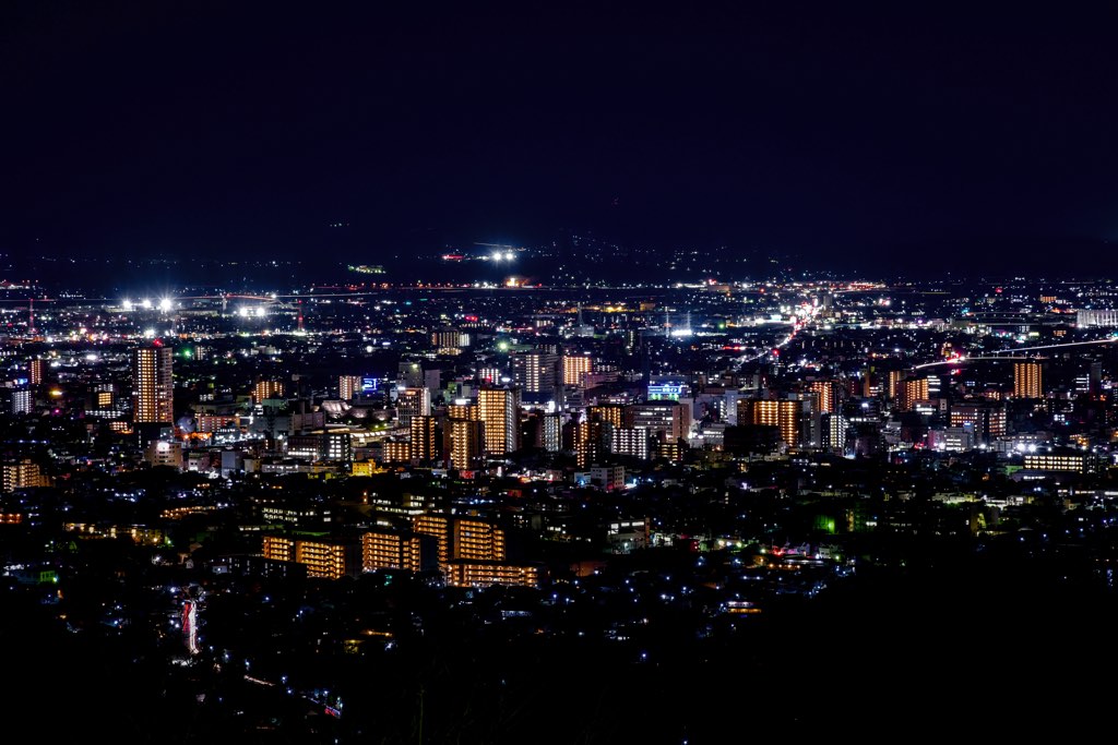 甲府市 和田峠みはらし広場の夜景