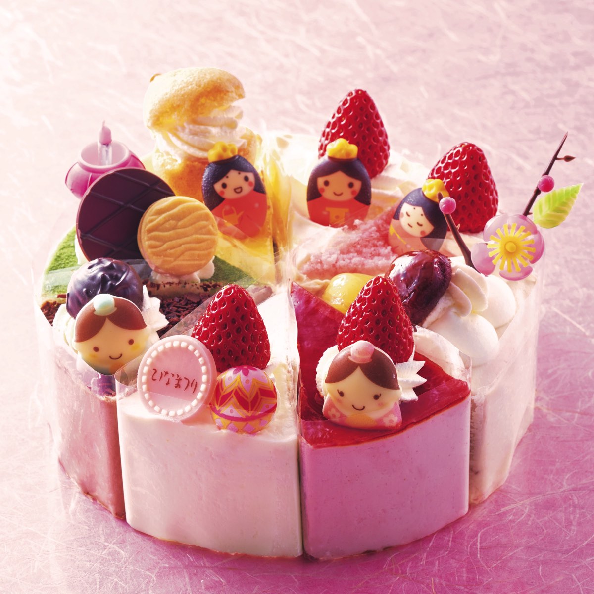 ２つの味が楽しめるロングデコレーション