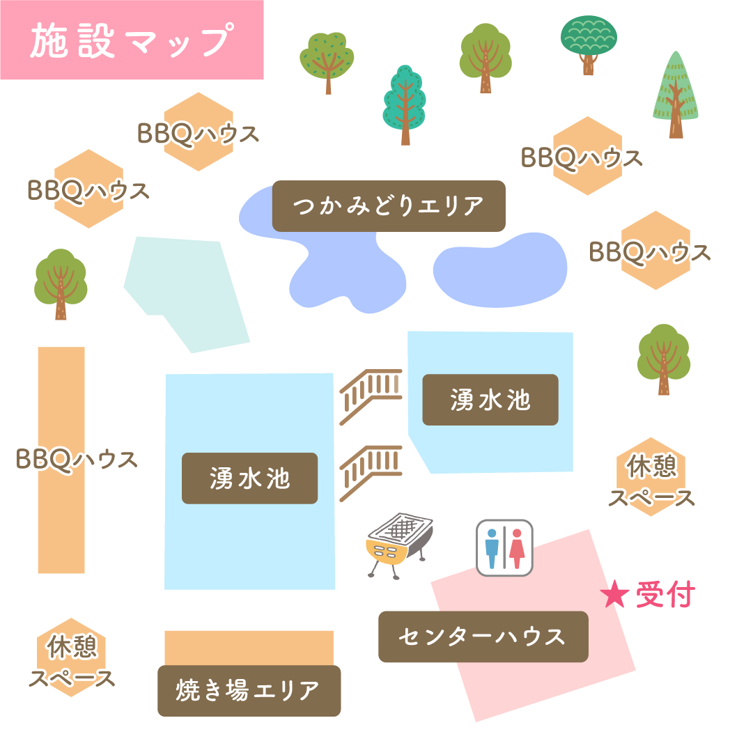 フィッシングエリアやま里 マップ