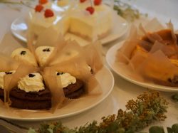 甲府市momona菓子店オープン！白を基調にした空間に並ぶお花モチーフのケーキと焼菓子