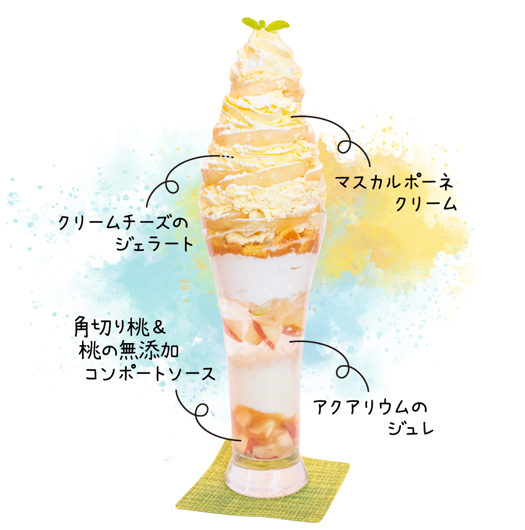 Yamanashi peach cream cheese parfait