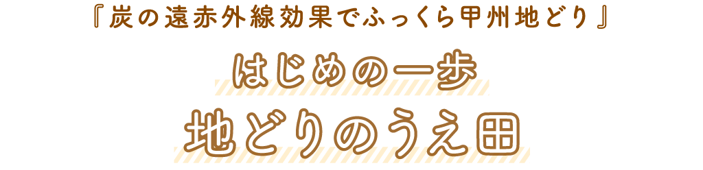 はじめの一歩地どりのうえ田「炭の遠赤外線効果でふっくら甲州地どり」