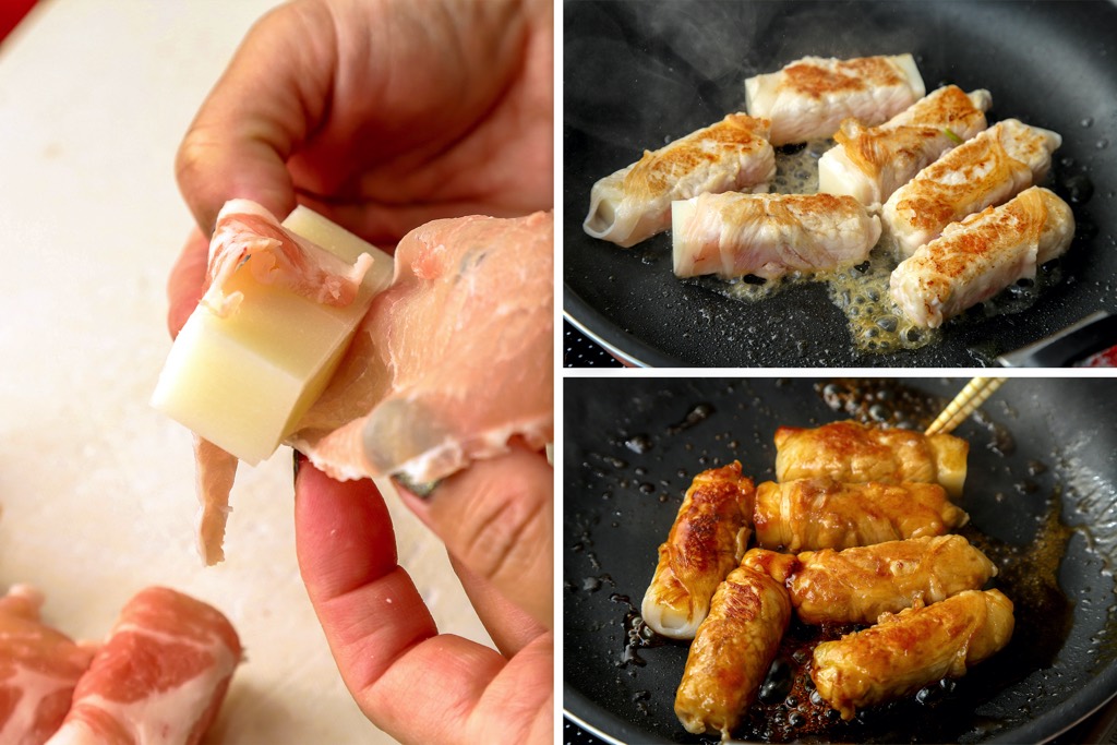 餅肉巻き 作り方