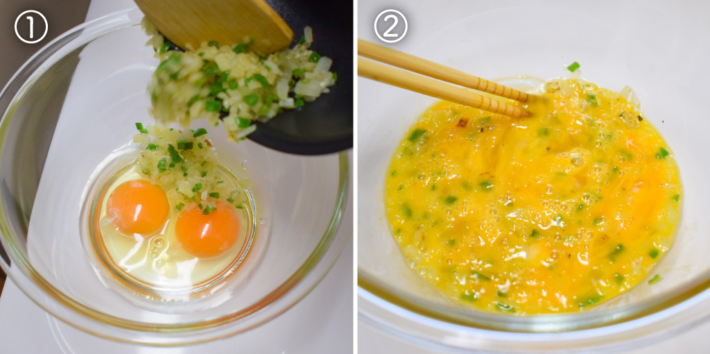 西班牙式煎蛋卷的做法第3步