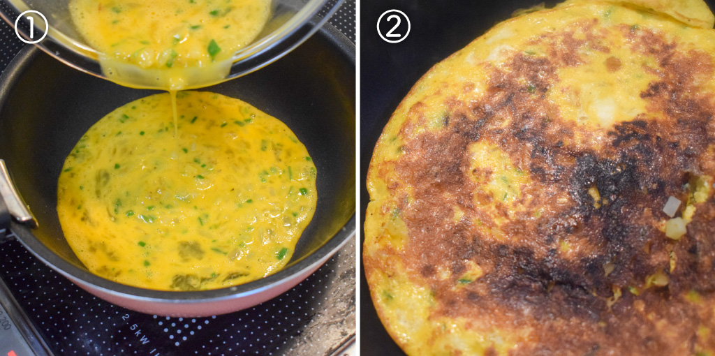 Spanish style omelet recipe step 4