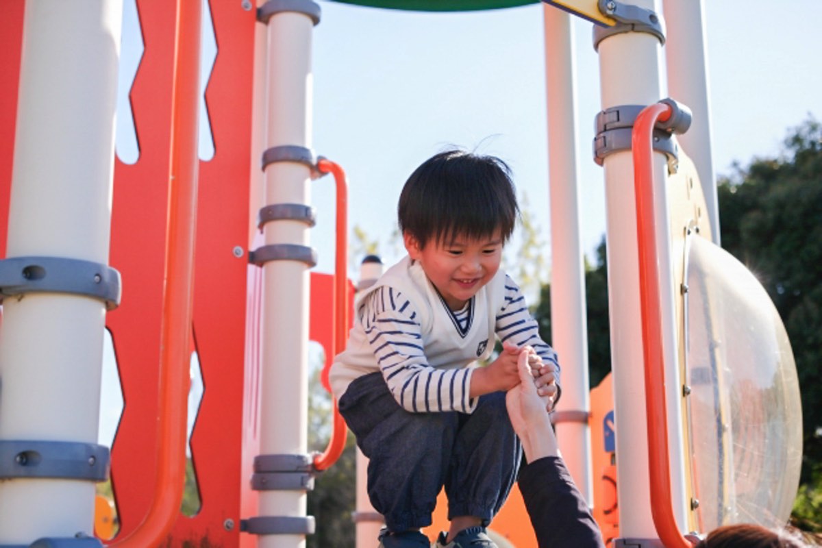 A park with plenty of play equipment in Yamanashi