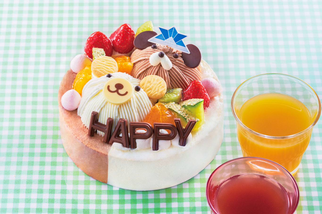 シャトレーゼ 子どもの日 2つの味が楽しめるハッピーどうぶつデコレーション