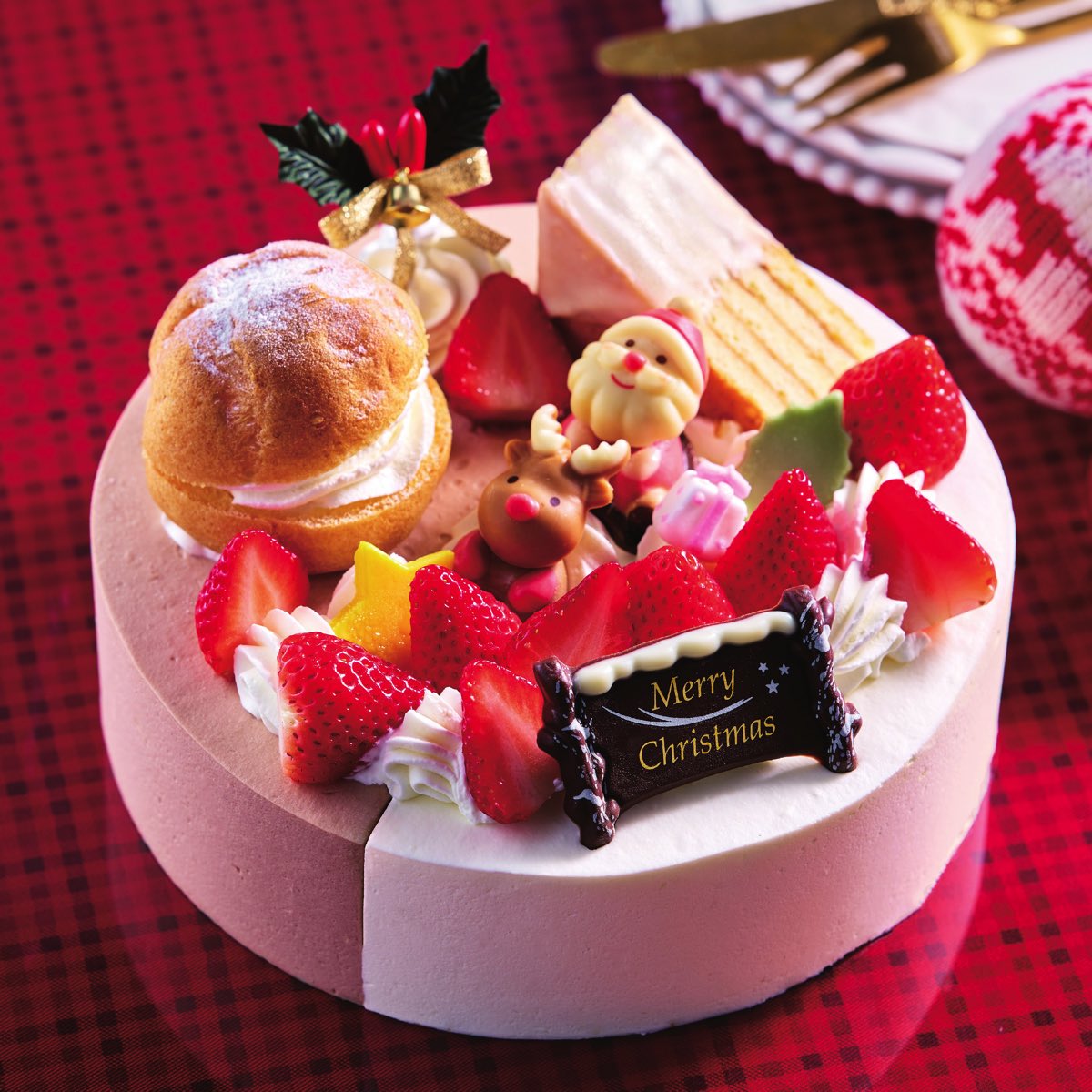 シャトレーゼ Xmas 2つの味が楽しめるデコレーション