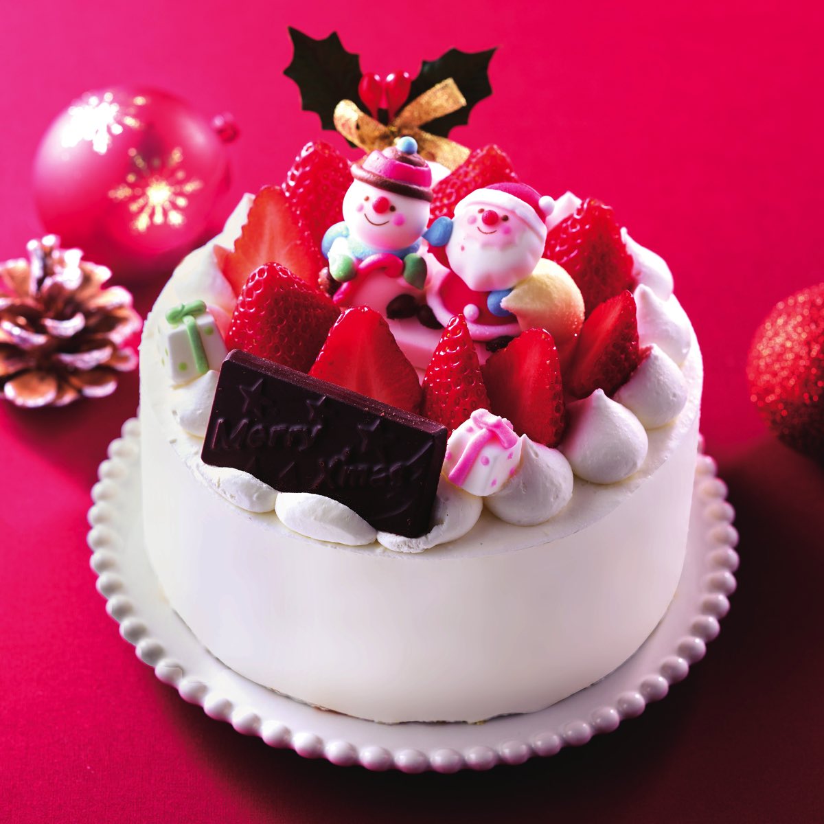 シャトレーゼ 乳と卵と小麦粉を使用していないXmasデコレーション