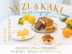 やまなしの旬をスイーツで。～冬を彩る柚子・柿やまなしスイーツキャンペーン～